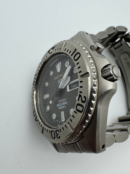 Seiko AGS Titanium Scuba 200 m – Réf. 5M43-0B70 – avril 1996 – fraîchement révisée