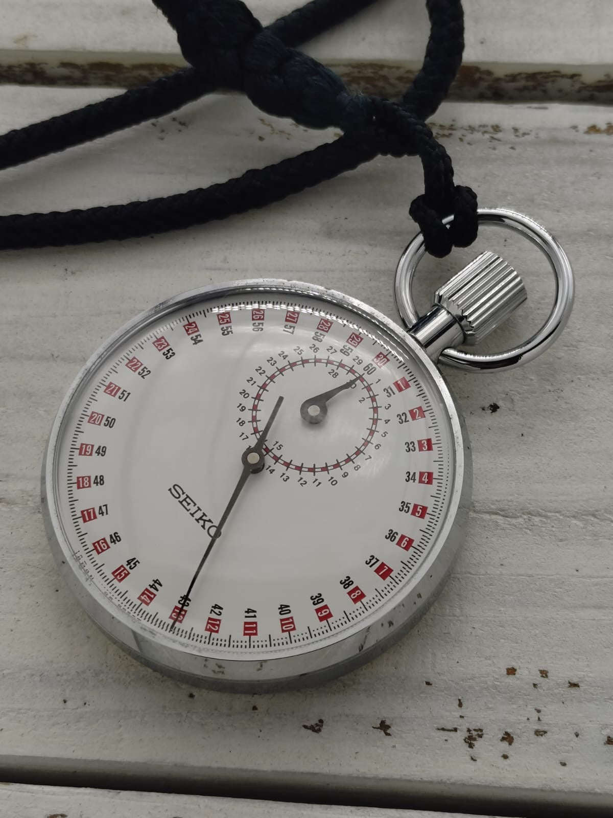 Seiko Stoppuhr – Ref. 90-5010 – mechanisches Werk, Handaufzug – Zeigerstopp mit Zählwerk – August 1978 - frisch revidiert
