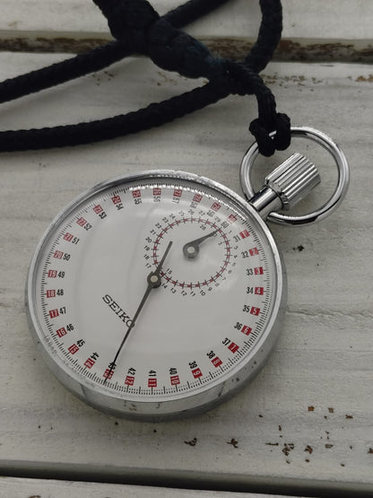 Seiko Stoppuhr – Ref. 90-5010 – mechanisches Werk, Handaufzug – Zeigerstopp mit Zählwerk – August 1978 - frisch revidiert