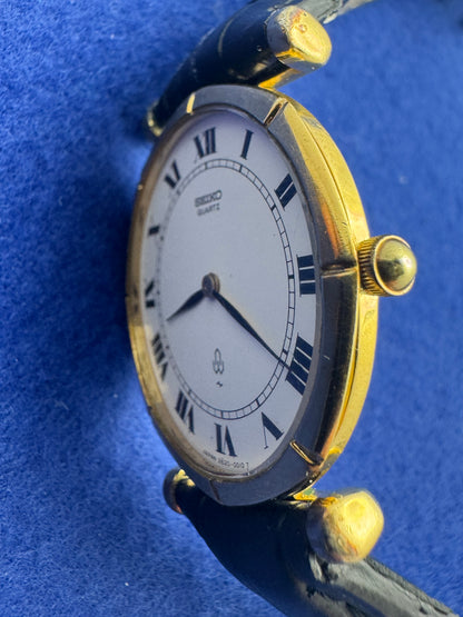 Seiko Quartz 2620-0010 – June 1979 – Cal. 2620 from Daini Seikosha – Roman numerals, only 6.2mm thin