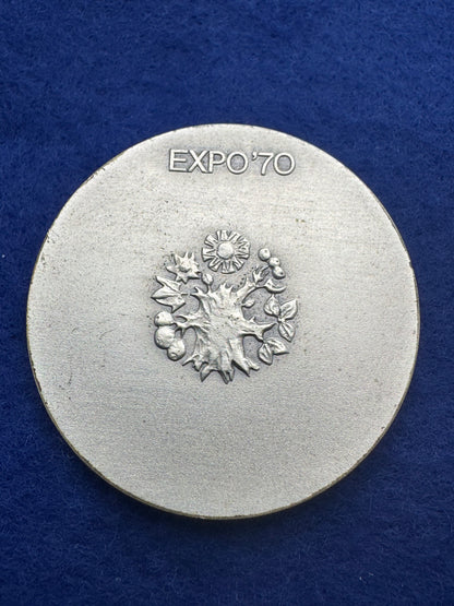 Expo '70 Silver Medal 925/1000 - Japanese Coin - Designed by Churyō Satō - in Original Box