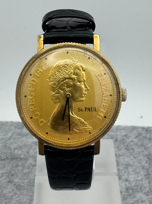 Orient Coin Watch I120-46101 – Cal. 12040, 21 Jewels Manual Wind – Coin Dial St Paul's Cathedral – 1970s