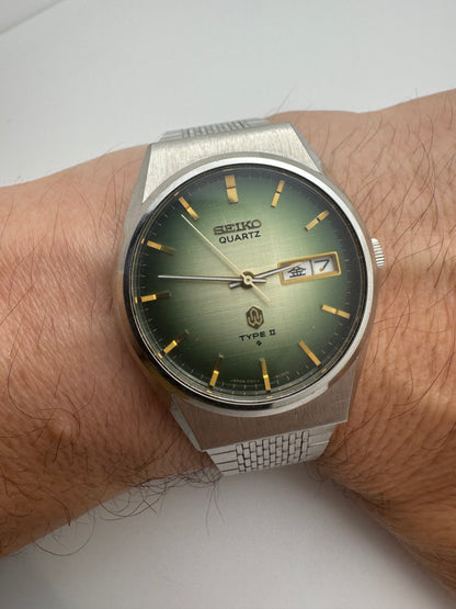 Seiko Type II Quarz Réf. 0903-8120 – Cadran vert – Novembre 1976 – révisée