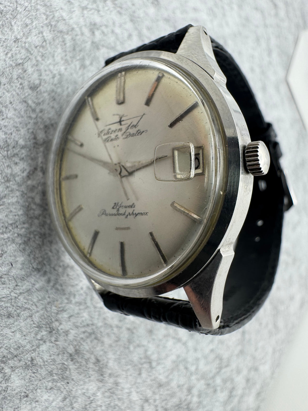 Citizen Jet Auto Dater 21 Jewels – Ringrotor-Automatik – Firmengravur Nippon Express 1966 - frisch revidiert