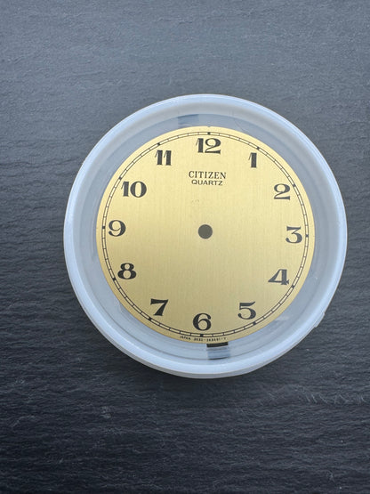 Vintage Citizen Quartz Ersatzzifferblatt 6-363491 – Champagnerfarben, Arabische Ziffern (Ø ca. 26,5 mm)