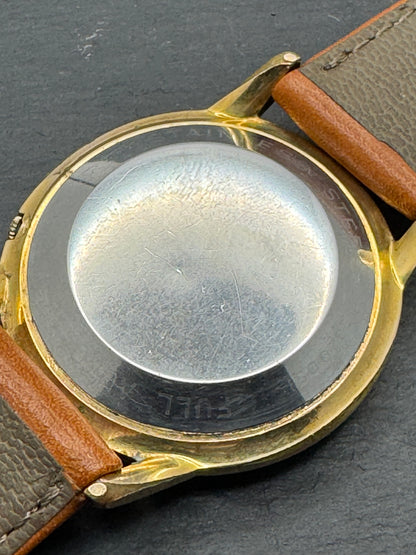 Seiko Seikomatic Ref. 15007DE, goldplattiert, frisch in Japan revidiert, mit NOS-Lederband, frühe 60er Jahre