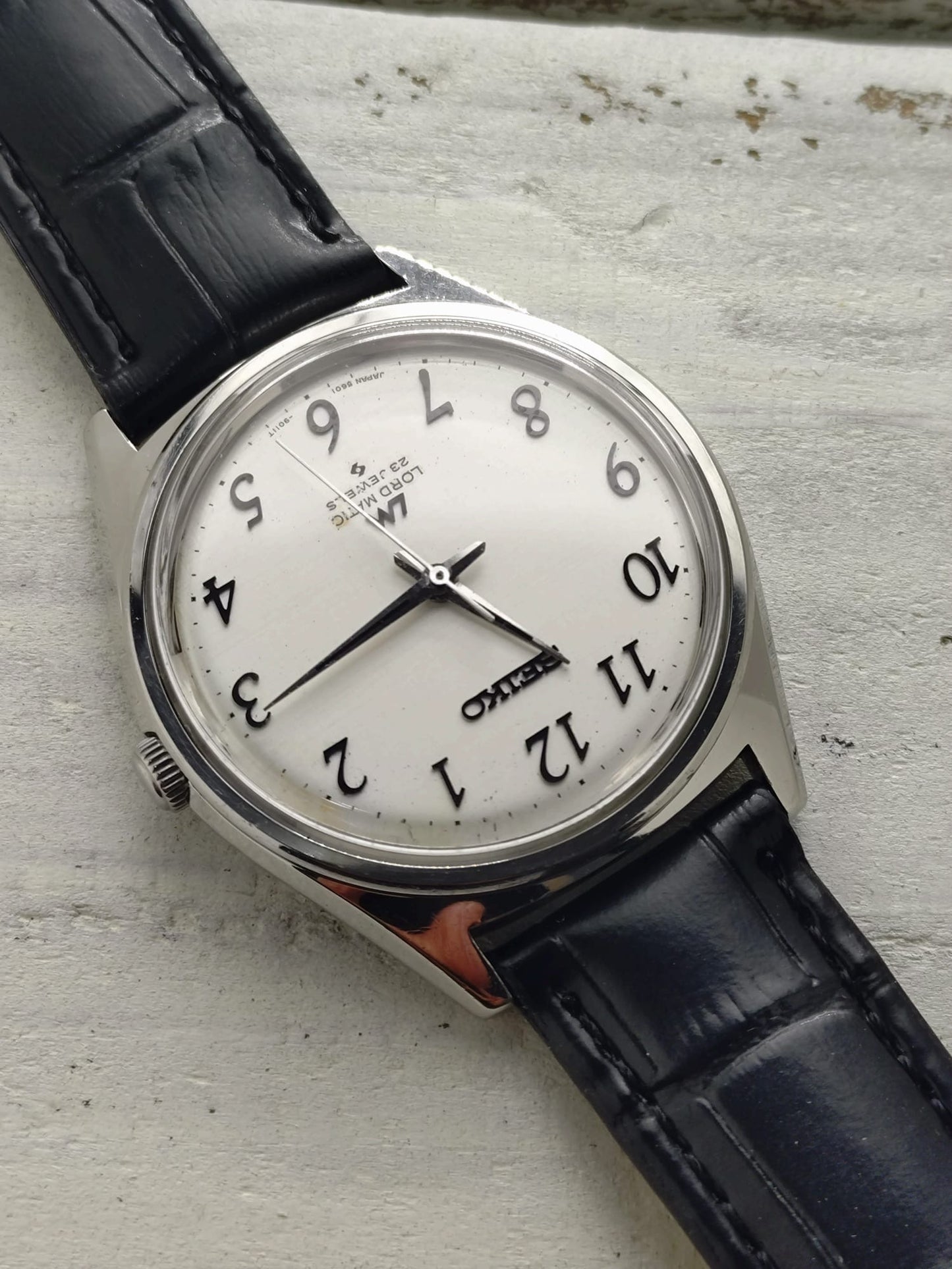 Seiko Lord Matic 5601-9000 – Juni 1970 – Time-only Arabic, revidiert