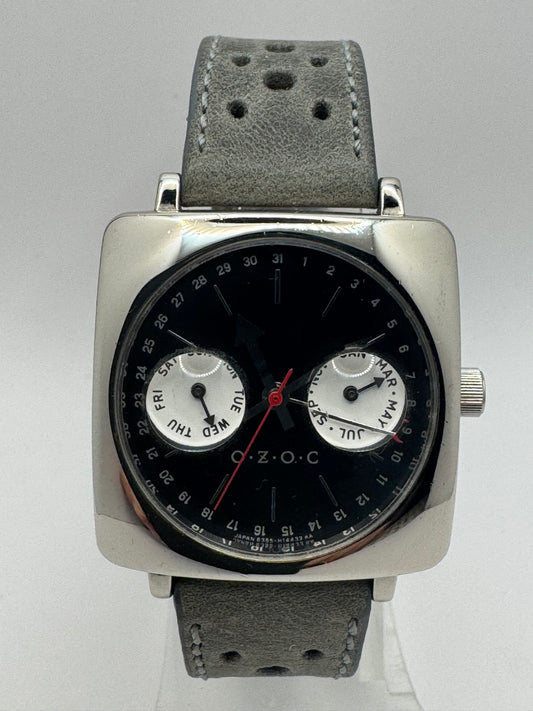 Objet design fabriqué par Citizen « OZOC » (calibre Citizen 6355) – montre à quartz triple calendrier – pièce de collection JDM rare de novembre 1997