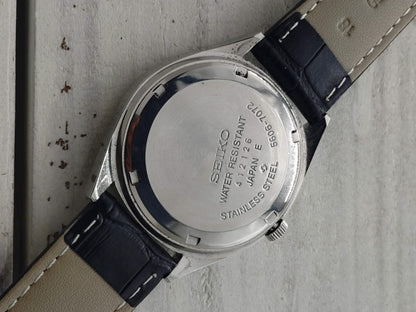 Seiko Lord Matic 5606-7072 – Caliber 5606A, 23 jewels, Suwa Seikosha – matte silver dial – January 1974 – freshly serviced