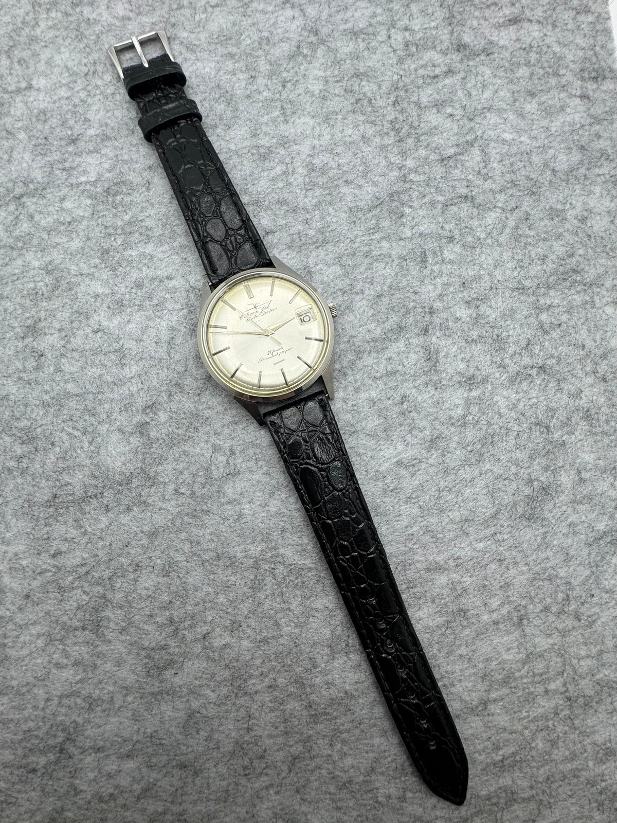 Citizen Jet Auto Dater 21 Jewels – Ringrotor-Automatik – Firmengravur Nippon Express 1966 - frisch revidiert