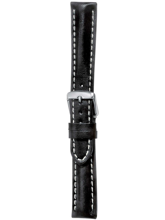 Herzog Swiss-Chrono I Lederarmband Schwarz