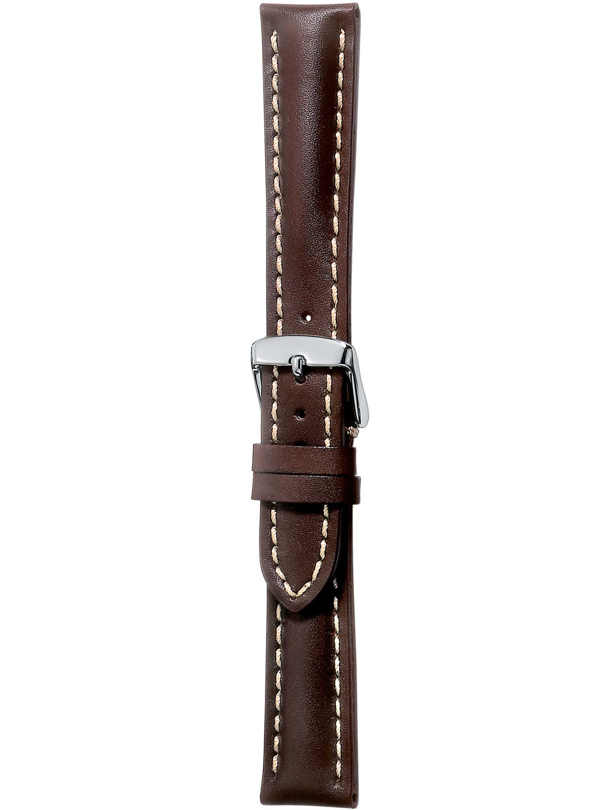 Herzog Swiss-Chrono I Lederarmband Dunkelbraun