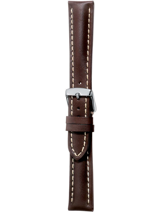 Herzog Swiss-Chrono I Lederarmband Dunkelbraun