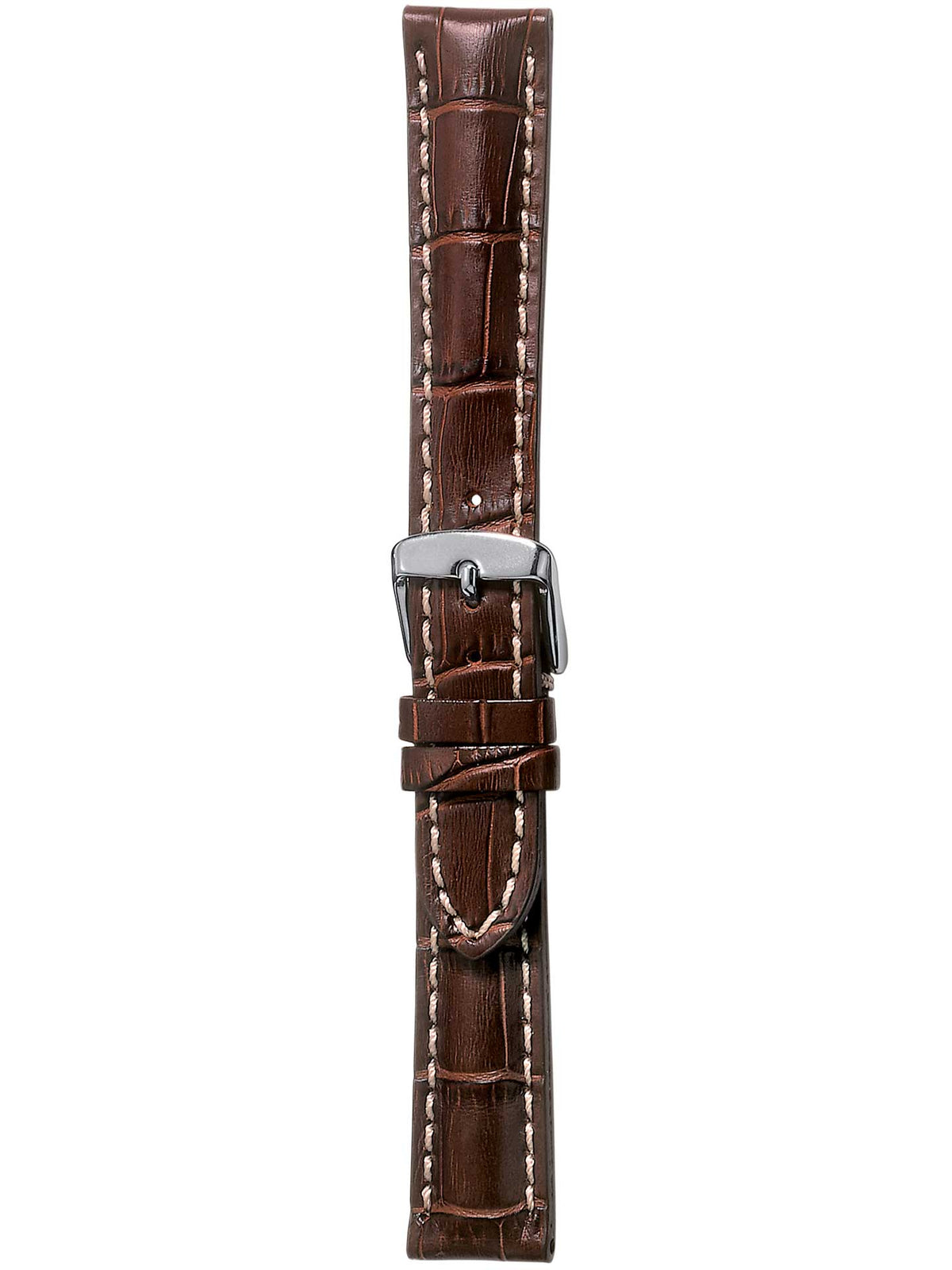 Herzog Swiss-Chrono II Lederarmband Dunkelbraun