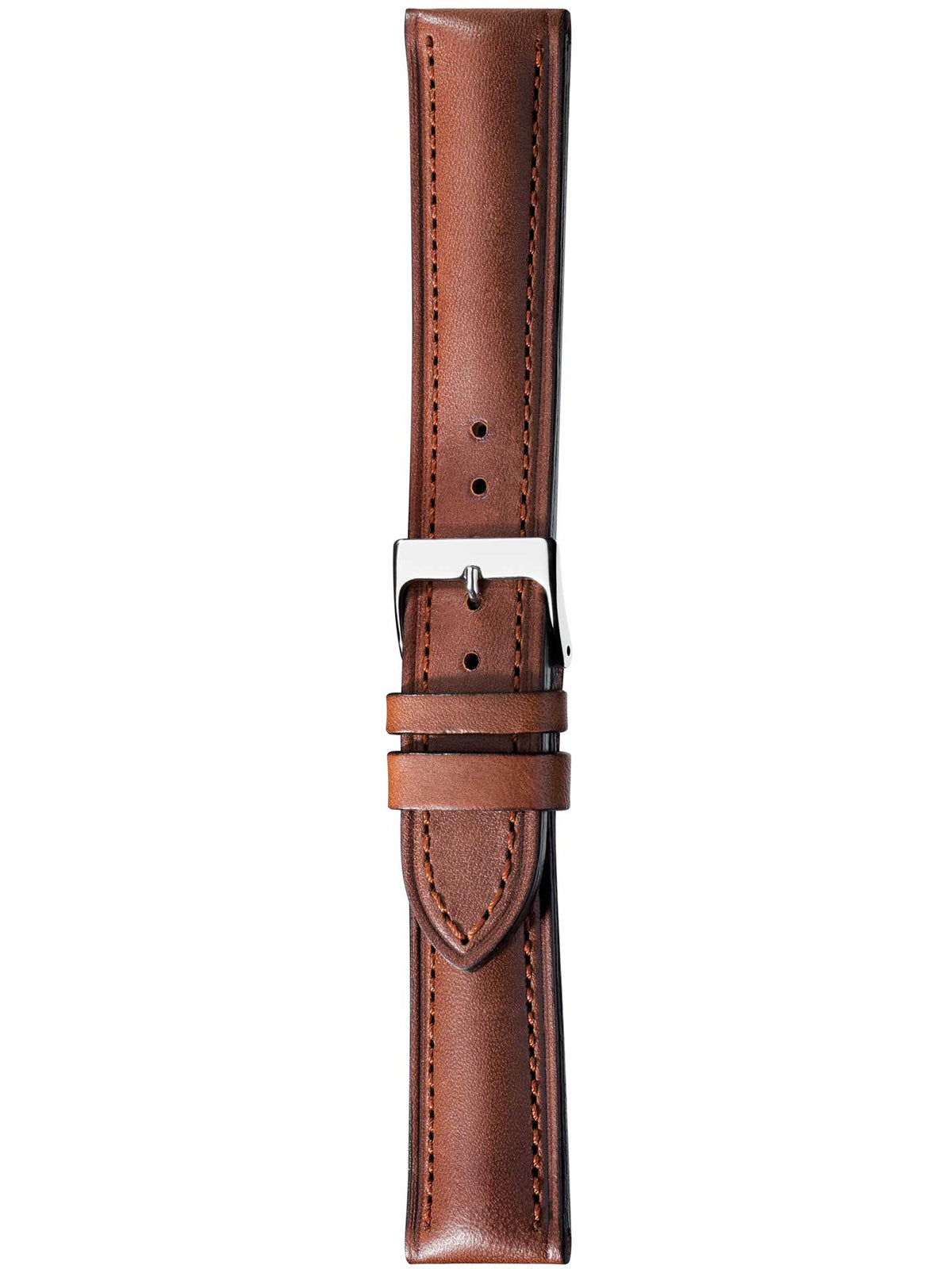 Herzog Italo-Chrono Lederarmband Mittelbraun
