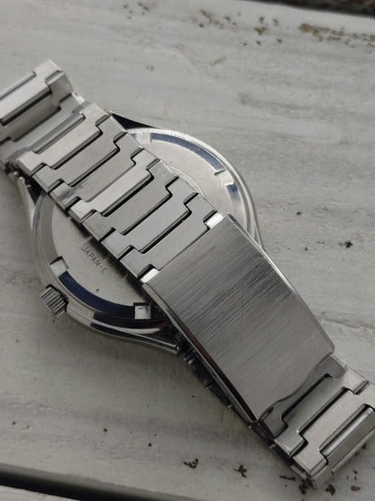 Seiko Lord Matic Special 5206-6090 – Calibre 5206, 23 rubis, Daini Seikosha – cadran bleu, verre minéral triple facette – novembre 1972 – fraîchement révisée