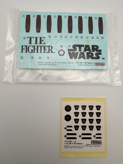 Fine Molds Star Wars TIE Fighter 1:72 Scale Model Kit (SW-2, 2002, Made in Japan)