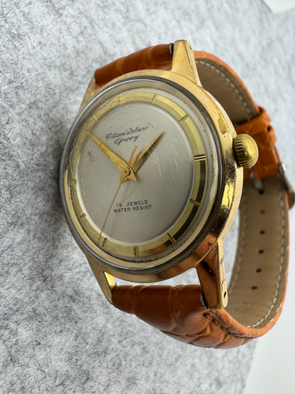 Citizen Deluxe „Guppy", Referenz 130901, 19 Jewels – Handaufzug – gesuchte Zifferblattvariante, frisch in Japan revidiert