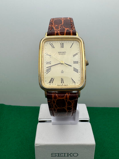 Seiko Quarz 6431-5090 – Rechteckige Dresswatch der frühen 1980er Jahre (Januar 1981)