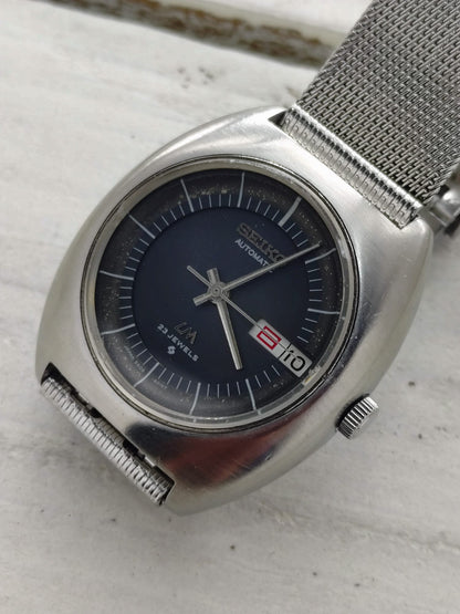 Seiko Lord Matic 5606-6000 – Aug. 1972 – schwarzes Dial, Day-Date, revidiert