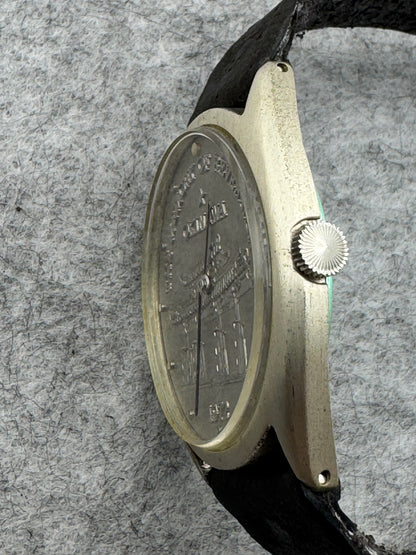 Citizen "The Memory of Reversion – Okinawa 1972" – 920 silver, relief dial – Complete set with cassette and commemorative medal in NOS (New Old Stock) condition (Ref. 6700-673310 YO, May 1972)