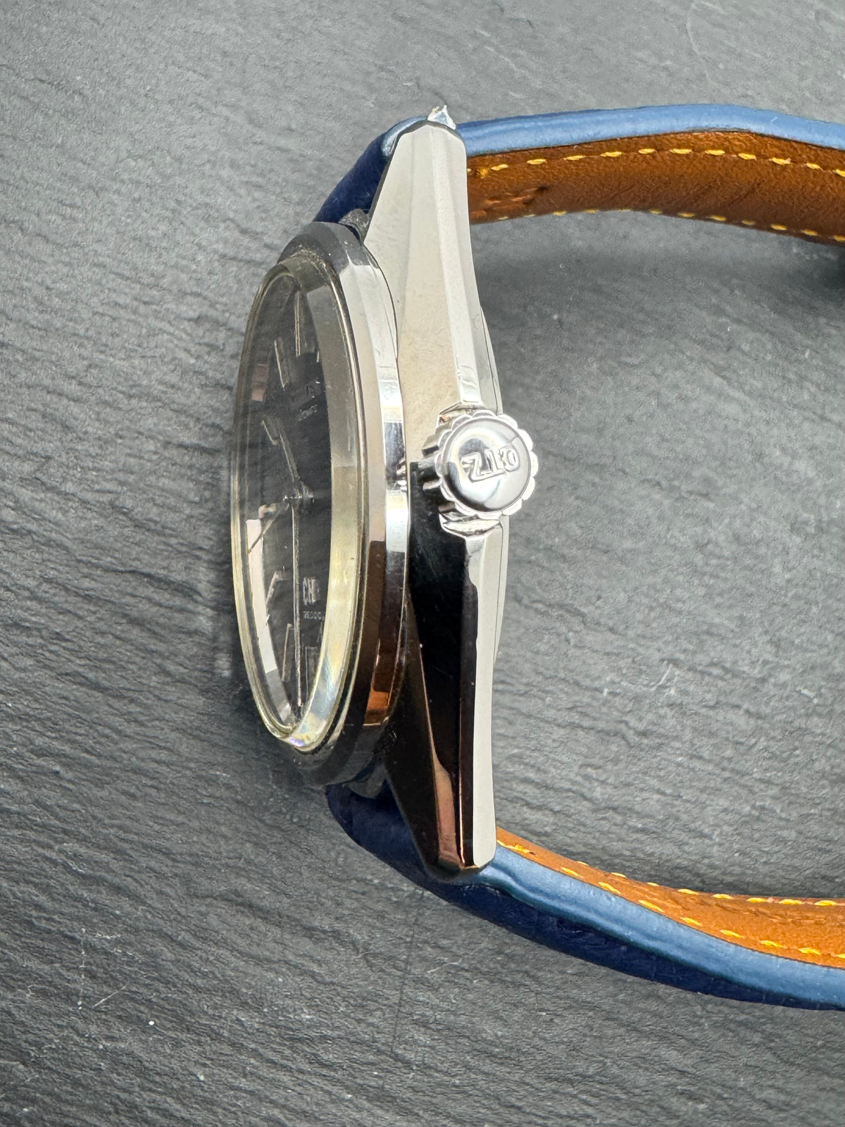 Rarity: Citizen Highness 36000 – Ref. 4-740203 Y – Caliber 7430, 36,000 bph automatic, chronometer quality – blue dial – October 1971 – freshly serviced