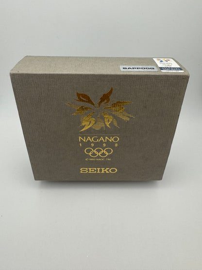 Seiko Taschenuhr Olympische Winterspiele Nagano 1998 – Ref. 7N01-9A00 – ungetragen mit Box