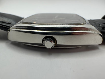 Ricoh Riquartz Vintage Dress Watch – Cushion Case – Black Dial – 1970er Jahre / Japan