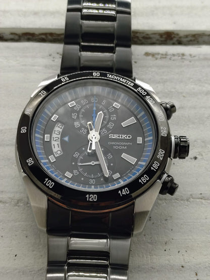 Seiko Chronograph 7T94-0AY0 – Quarz, Tachymeter, 100 m – 43,5 mm – März 2008