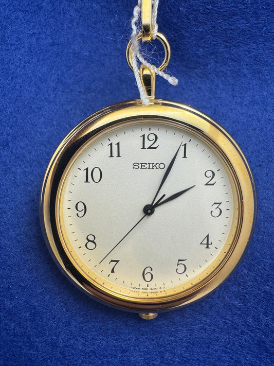 Seiko Taschenuhr Olympische Winterspiele Nagano 1998 – Ref. 7N01-9A00 – ungetragen mit Box