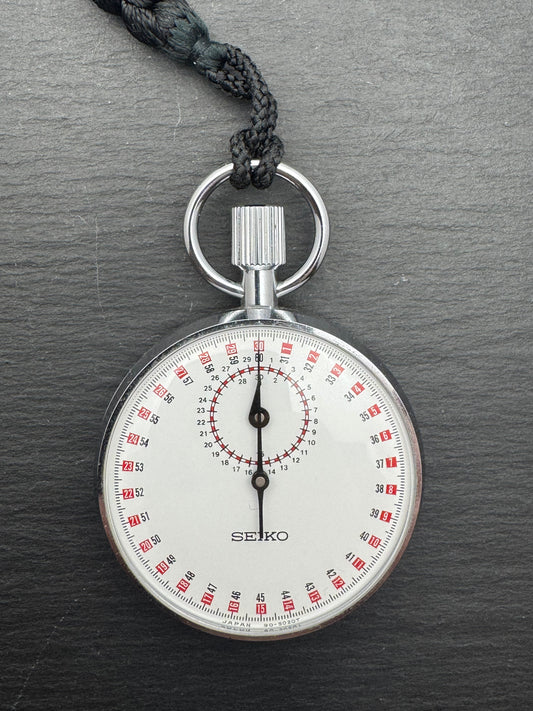 Seiko Stoppuhr – Ref. 90-5010 – mechanisches Werk, Handaufzug – Zeigerstopp mit Zählwerk – August 1978 - frisch revidiert