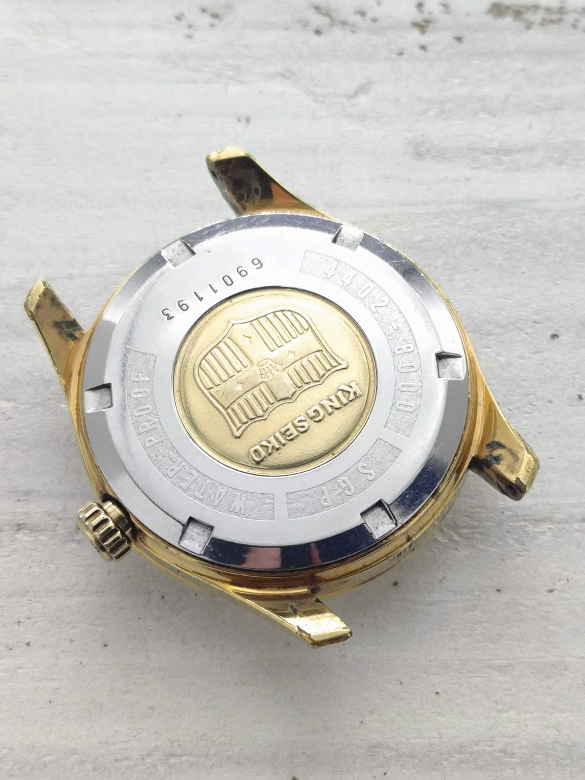 King Seiko 44KS – Ref. 4402-8000 – Caliber 4402A, manual wind with hacking seconds, Daini Seikosha – medallion case back – September 1966 – freshly serviced