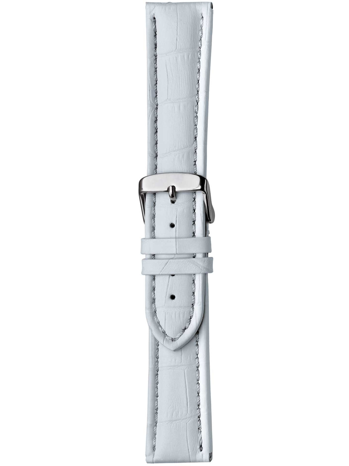 Herzog Big Size Print Lederarmband Weiß