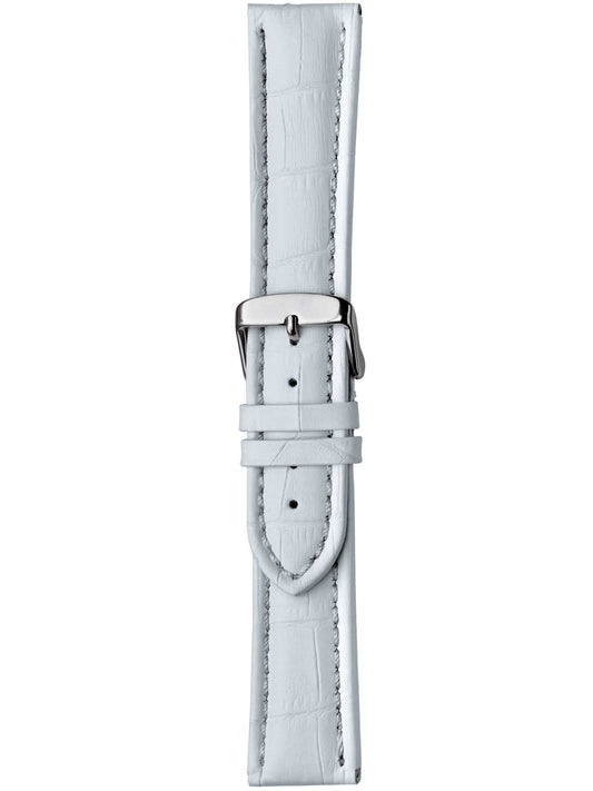 Herzog Big Size Print Lederarmband Weiß