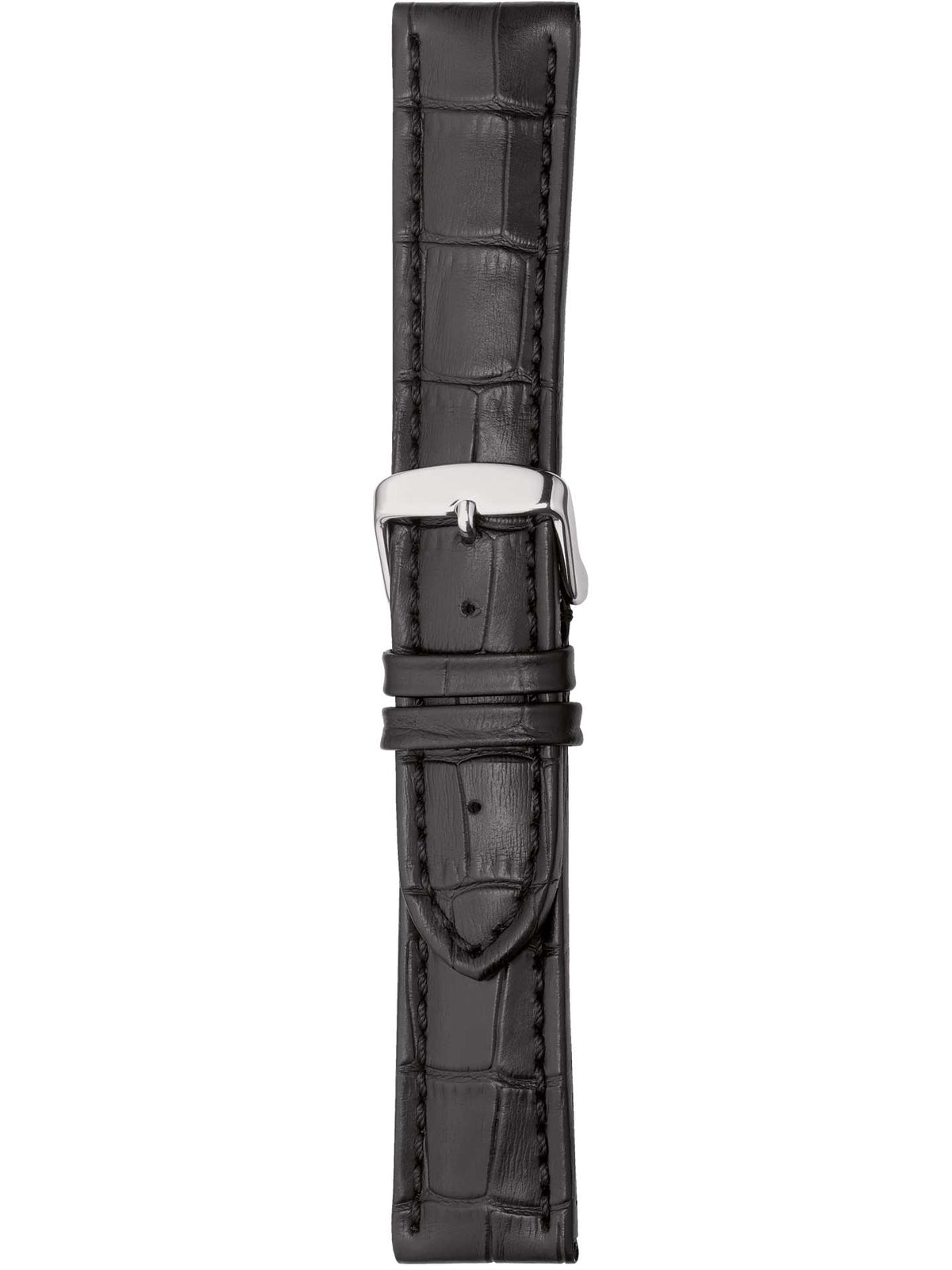 Herzog Big Size Print Lederarmband Schwarz