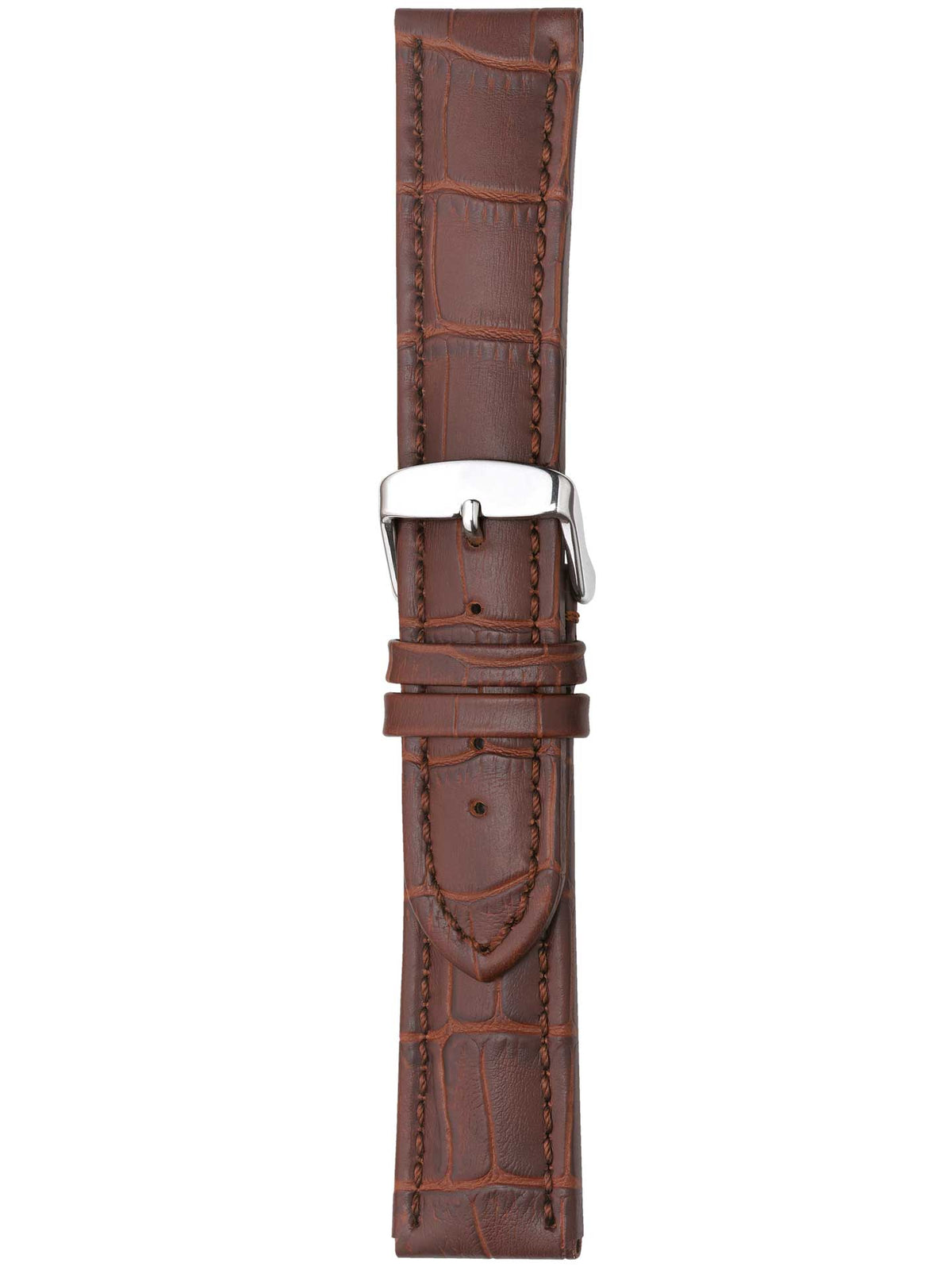 Herzog Big Size Print Lederarmband Braun
