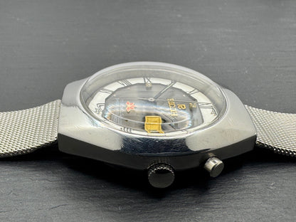 Ricoh Automatic Day-Date, 17 Jewels, schwarzes Zifferblatt mit römischer Minuterie, frisch in Japan revidiert