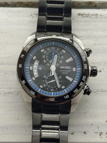 Seiko Chronograph 7T94-0AY0 – Quarz, Tachymeter, 100 m – 43,5 mm – März 2008
