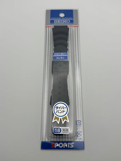 Bracelet de montre Seiko Diver d'origine DB71BP (18–16 mm) – noir (JDM)