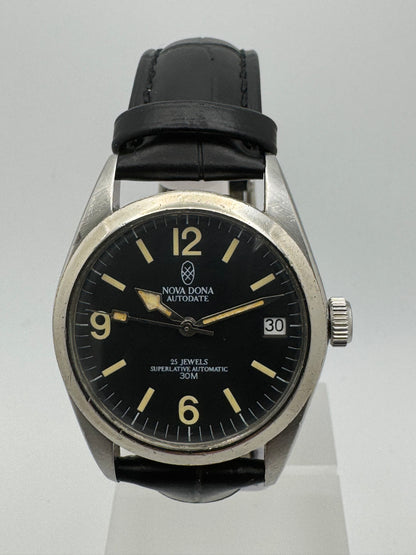 Nova Dona Autodate – Japan's first magazine project watch – ETA 2824-2, exhibition case back – Serviced early 2026
