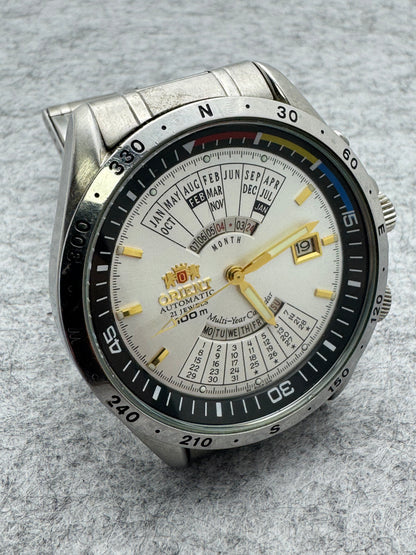 Orient Multi-Year Calendar 100 m – JDM - Automatic with Compass Bezel – 2000s - approx. 44 mm