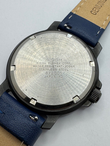 Ricoh Elemex „Commander" Multifunktion (1991) – Vintage Sport-Tool-Watch mit Tide-Indikator, Sonnen-Phasenanzeige und 20-BAR-Wasserdichtigkeit – Ref. 872001