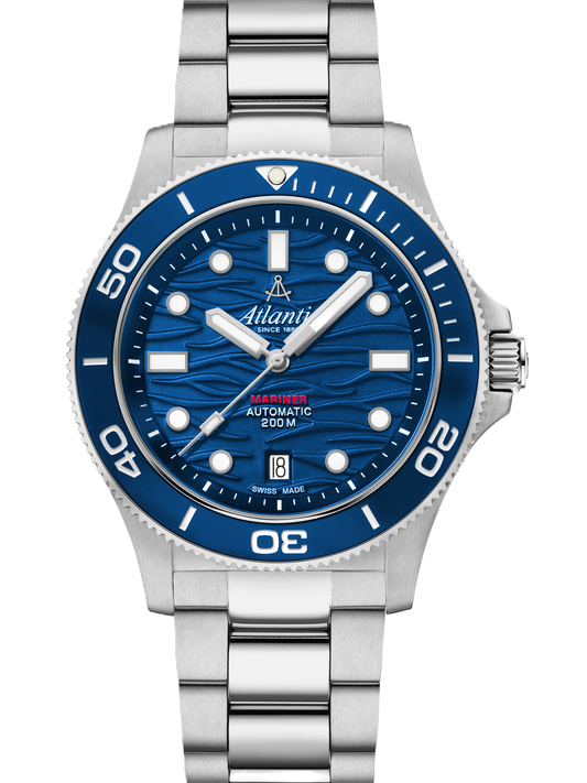 Atlantic Mariner Wave Automatic – Edelstahl / Blau (42 mm) - NEUHEIT