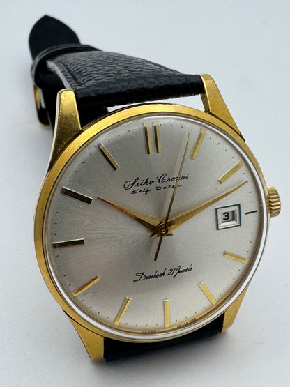 Seiko Cronos Self Dater – Réf. J15016E – Mouvement Cronos, 21 rubis, remontage manuel – Daini Seikosha, 1963 – récemment révisée