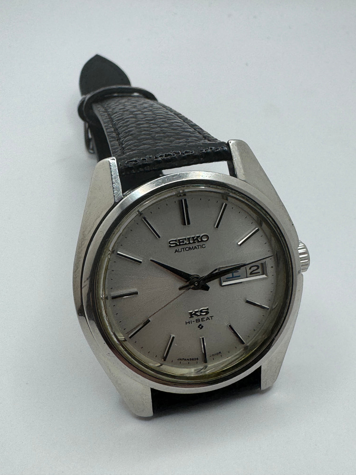 King Seiko Hi-Beat 5626-7000 – Calibre 5626A, Suwa Seikosha – Acier inoxydable, couronne signée KS – Juin 1970 – fraîchement révisée