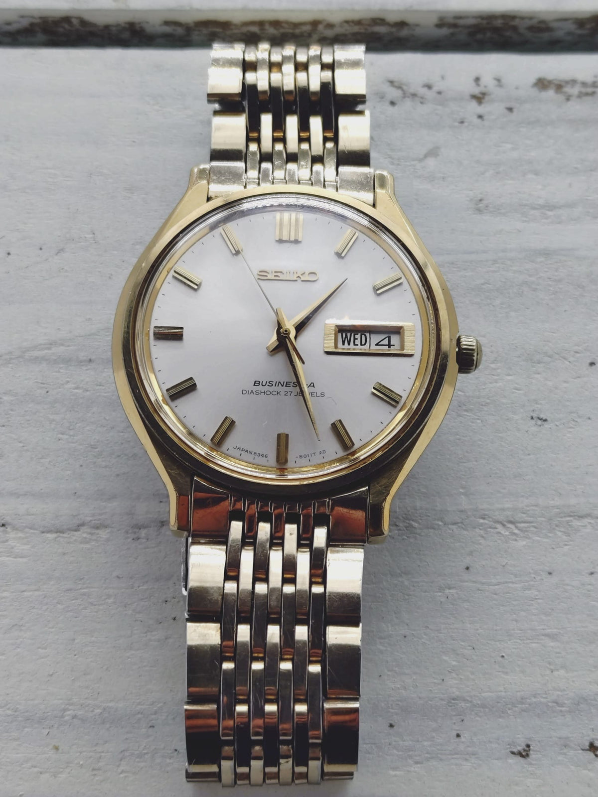 Seiko Business-A 8346-8000 – February 1971 – Diashock 27 Jewels, Day/Date – Original Bracelet – Serviced 2026