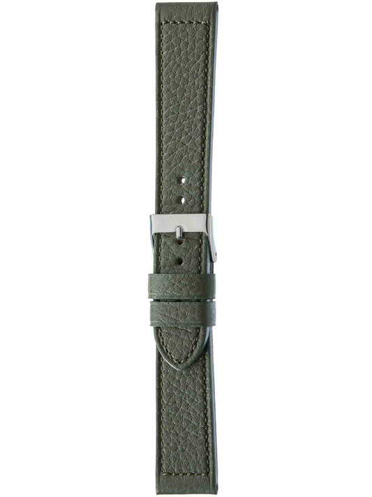 Herzog Cervo-Chrono Lederarmband Olivgrün