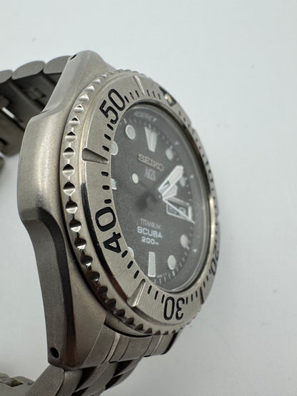 Seiko AGS Titanium Scuba 200 m – Réf. 5M43-0B70 – avril 1996 – fraîchement révisée