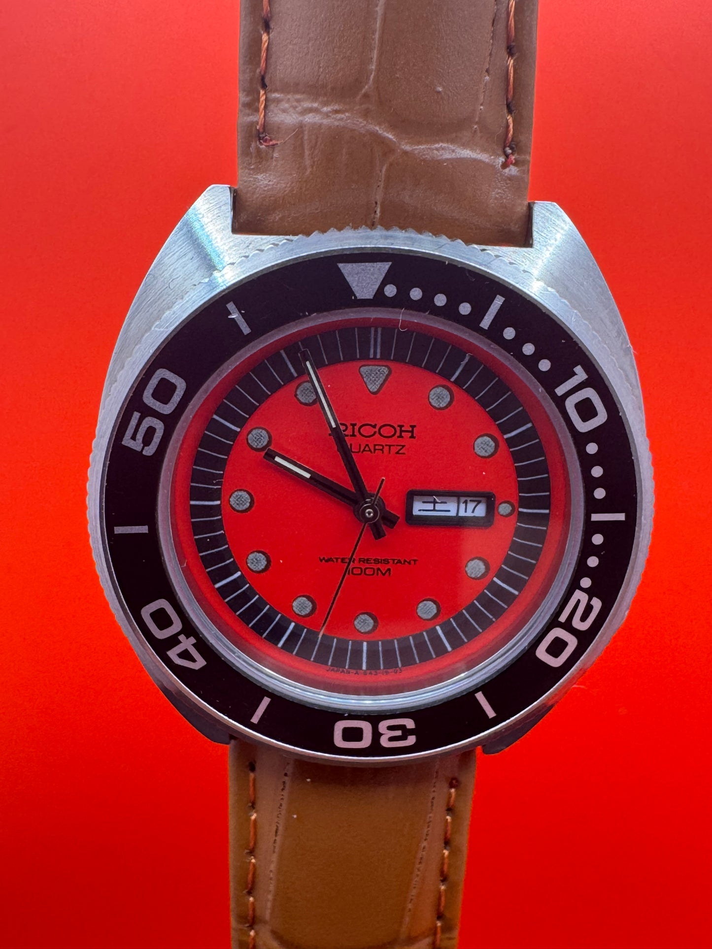 Ricoh Quartz Diver 100M – Ref. 643018 – Day-Date – Vintage Japan