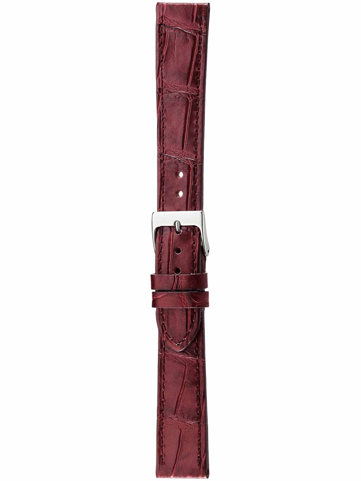Herzog Italo-Kroko Lederarmband Burgund
